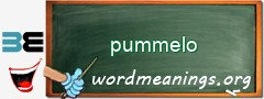 WordMeaning blackboard for pummelo